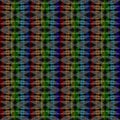 Multicolored raster shaded spots on a black background, a simple pattern